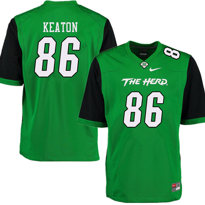 Men #86 Talik Keaton Marshall Thundering Herd College Football Jerseys Sale-Green - Click Image to Close